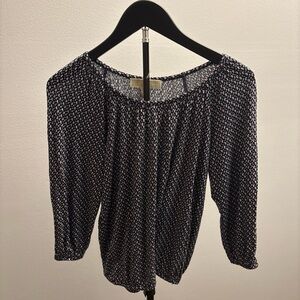 Michael Kors Navy and White Blouse